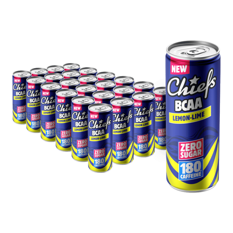 Chiefs BCAA Performance Drink Citron Vert 🍋 - Pack 24 x 330ml - Boisson énergie & récupération sans sucre