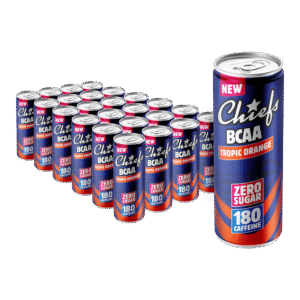 Chiefs BCAA Performance Drink Tropic Orange 🍊 - Pack 24 x 330ml - Boisson énergie & récupération sans sucre