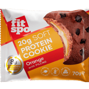 Cookies protéinés FitSpo Orange 🍊 - 20g protéines, base avoine - Pack 10 x 70g