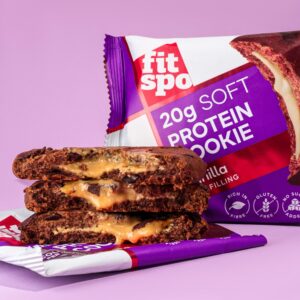 Cookies protéinés FitSpo Vanille 🍪 - 20g protéines, base avoine - 10x 70g